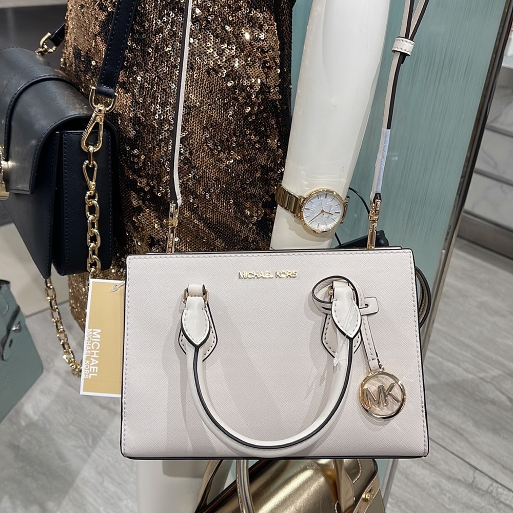 Michael Kors Sheila Small Center Zip Satchel Shoulder Crossbody Bag Non Leather - Picture 3 of 16